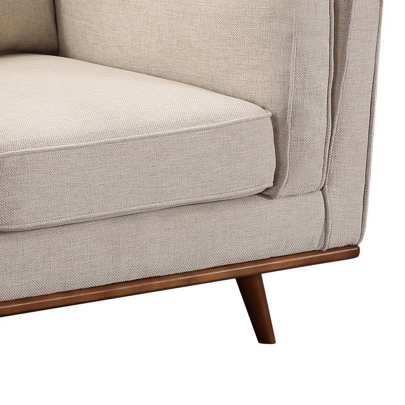 York 3+2 Seater Sofa Fabric/Leatherette Lounge Set with Wooden Frame