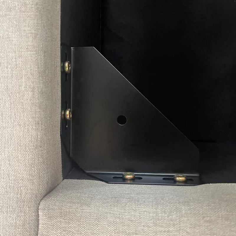 Veronica Winged Grey Linen Fabric Gas Lift Multiple Sizes Bed Frame