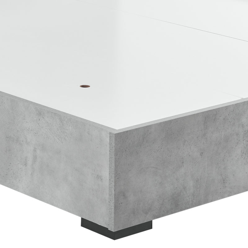 Copper Fabric Upholstery Bed Constructed with MDF Particle Board