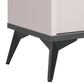 Maxwell Bedside Table MDF Particle Board with Melamine Finishing 2 Drawers Metal Handles & Legs