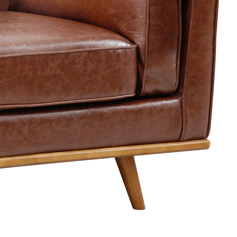 York 3+2 Seater Sofa Fabric/Leatherette Lounge Set with Wooden Frame