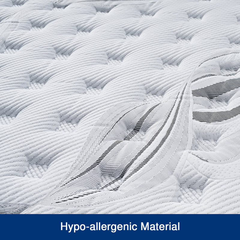 Hypo-Allergenic Memory Pillow Top Pocket Spring Medium Firm Queen Mattress