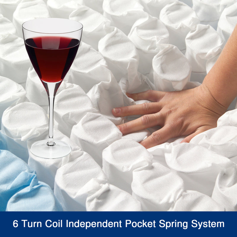 Hypo-Allergenic Memory Pillow Top Pocket Spring Medium Firm Queen Mattress