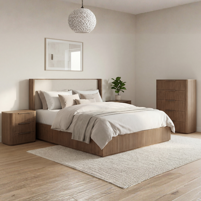 Arlo MDF Bedroom Suite 5/4 Pcs In Multiple Colour with Dresser and Tallboy
