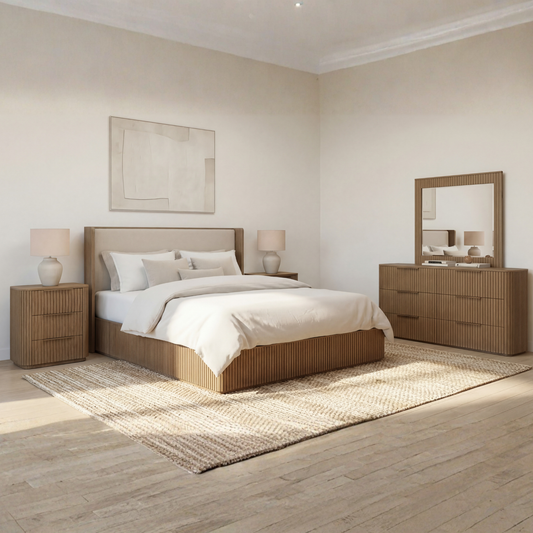 Arlo MDF Bedroom Suite 5/4 Pcs In Multiple Colour with Dresser and Tallboy