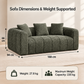 Bethany Modern Frameless Compressed Fabric 2 Seater Sofa