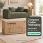Bethany Modern Frameless Compressed Fabric 2 Seater Sofa