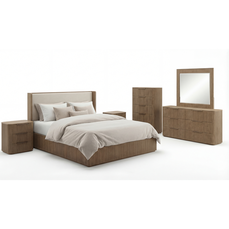Arlo MDF Bedroom Suite 5/4 Pcs In Multiple Colour with Dresser and Tallboy
