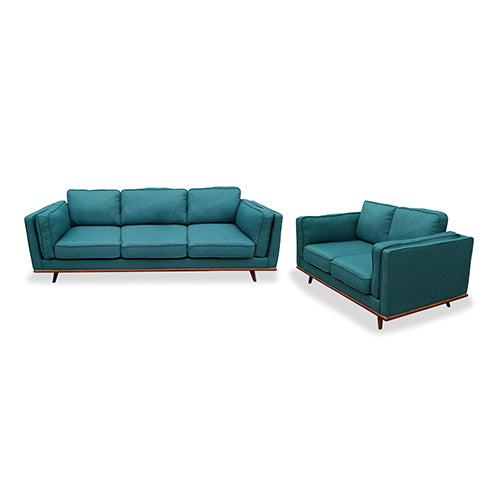 York 3+2 Seater Sofa Fabric/Leatherette Lounge Set with Wooden Frame
