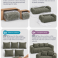 Bethany Modern Frameless Compressed Fabric 3+2 Seater Sofa