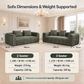 Bethany Modern Frameless Compressed Fabric 3+2 Seater Sofa