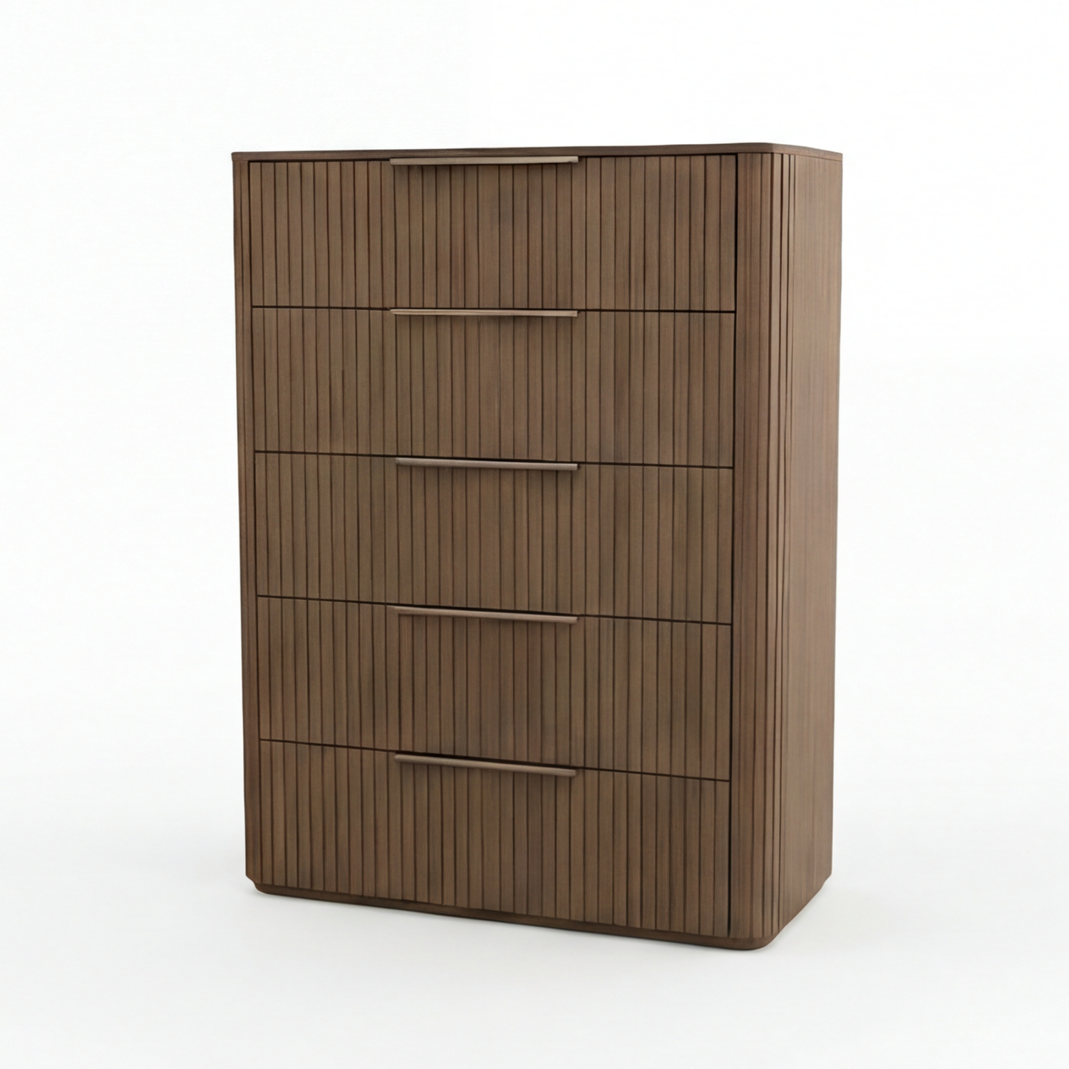 Arlo Multiple Colour MDF Five Drawers Slick Handles Tallboy