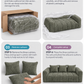 Bethany Modern Frameless Compressed Fabric 3 Seater Sofa