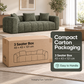 Bethany Modern Frameless Compressed Fabric 3 Seater Sofa