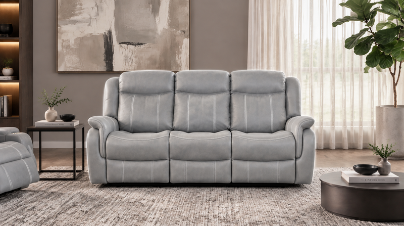 Carlton 3R+2R Seater Fabric Power Recliner with USB & Cup Holders