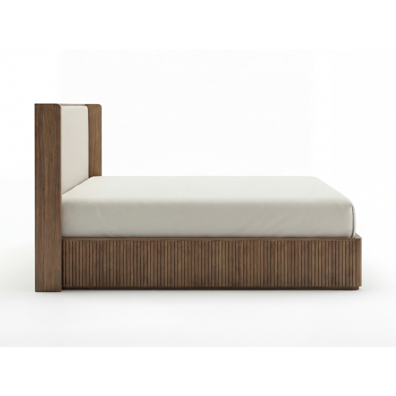 Arlo Multiple Colour MDF Upholstered Headboard Rubberwood Bed Frame