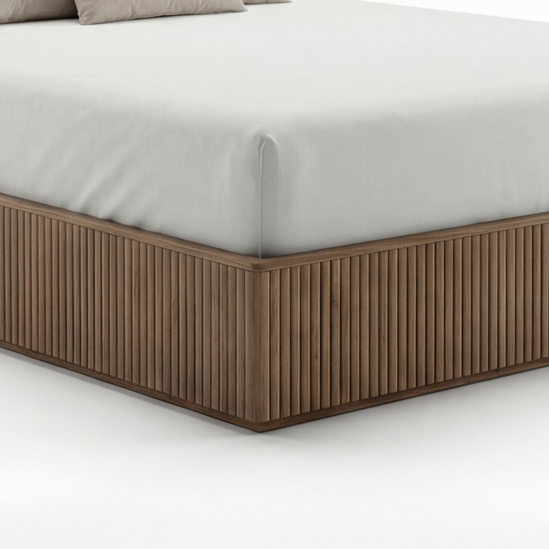Arlo Multiple Colour MDF Upholstered Headboard Rubberwood Bed Frame