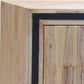 Seashore Buffet In Solid Acacia Timber with Black Border In Silver Brush Colour