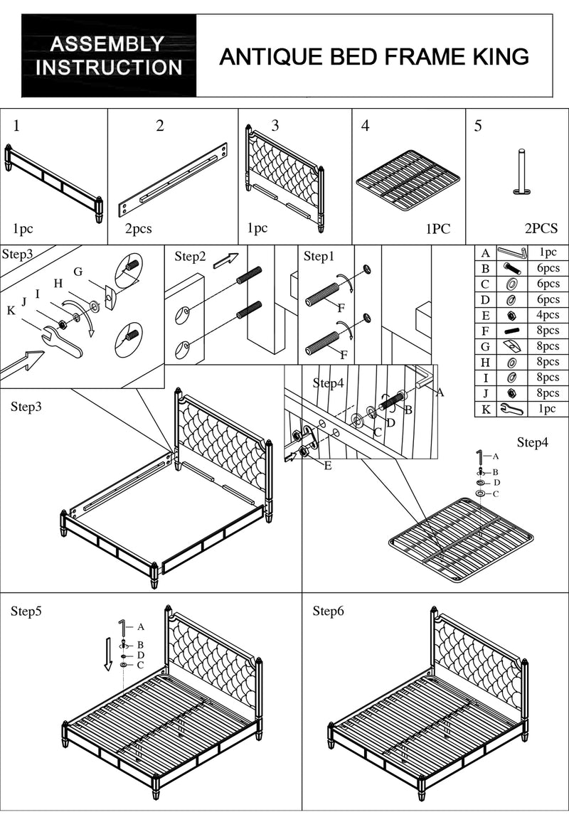 Antique Gold Colour 4pcs Dresser Bedroom Suite Velvet Upholstery Tufted Headboard Deep Quilting
