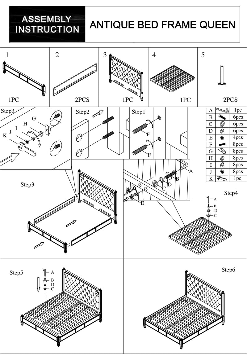 Antique Gold Colour 4pcs Dresser Bedroom Suite Velvet Upholstery Tufted Headboard Deep Quilting