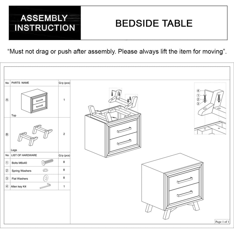 Seashore 5/4 Pcs Bedroom Suite Solid Acacia Timber in Multiple Size