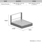 Arlo Solid Rubber Wood Bed Frame with Fabric Upholstered Headboard