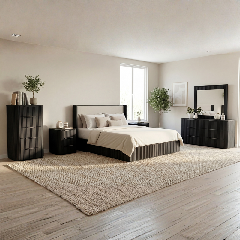 Arlo MDF Bedroom Suite 5/4 Pcs In Multiple Colour with Dresser and Tallboy