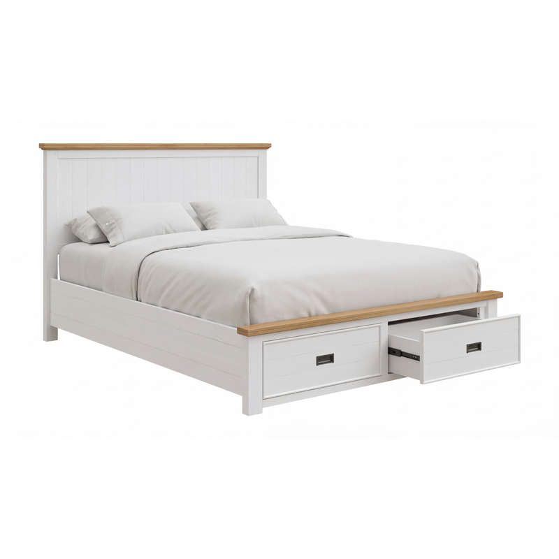 Marley Bookend Headboard Bedroom Suite – 4 or 5 Piece Set with Storage Drawers