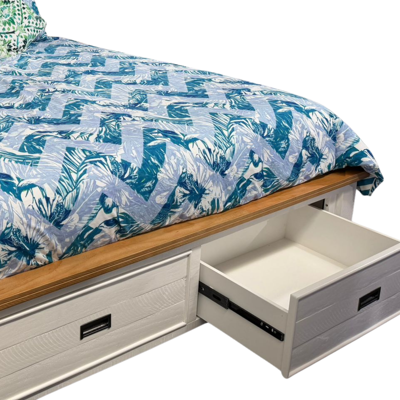 Marley Bookend Headboard Bedroom Suite – 4 or 5 Piece Set with Storage Drawers
