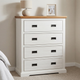 Marley Pine Wood 4 Drawer Tallboy