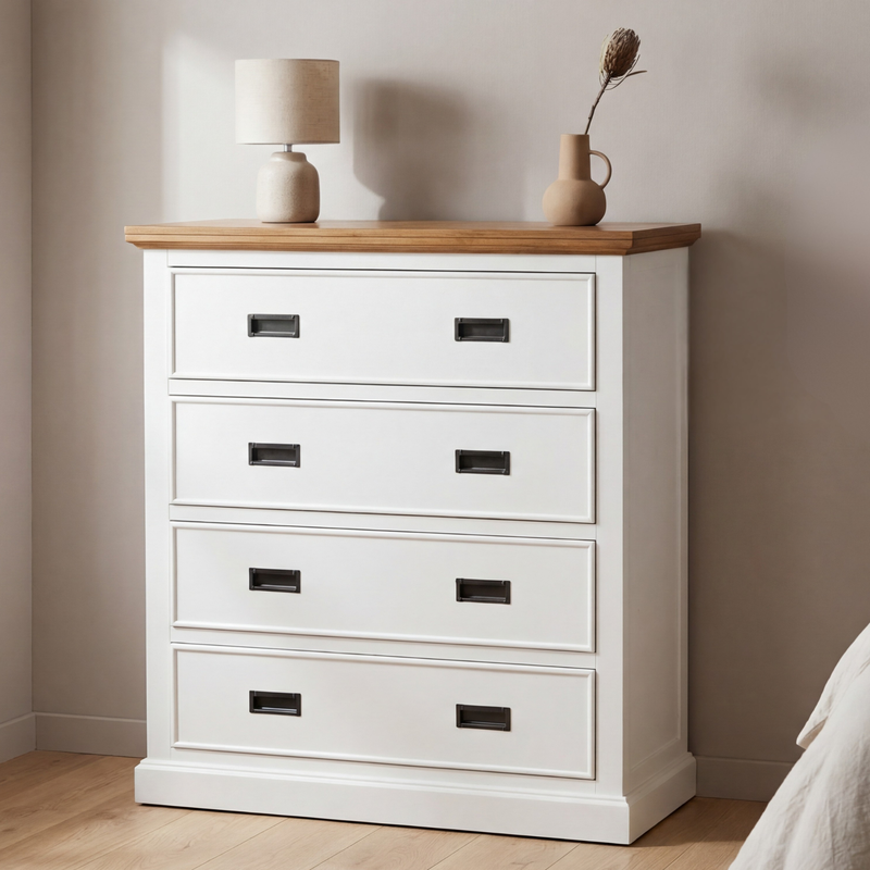Marley Bookend Headboard Bedroom Suite – 4 or 5 Piece Set with Storage Drawers