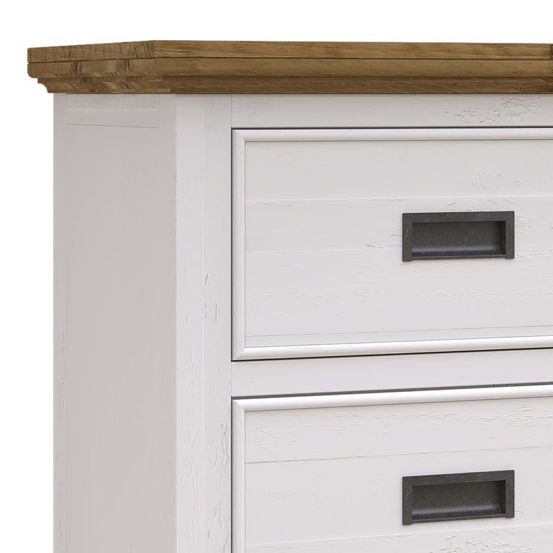 Marley Pine Wood 4 Drawer Tallboy