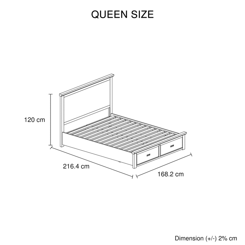 Marley Bookend Headboard Bedroom Suite – 4 or 5 Piece Set with Storage Drawers