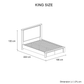 Valencia Coastal Grey and Miami White Colour Storage Multiple Size Solid Pine Timber Bed Frame