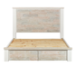 Valencia Coastal Grey and Miami White Colour Storage Multiple Size Solid Pine Timber Bed Frame