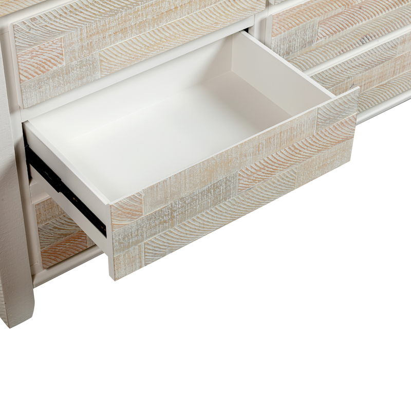 Valencia Coastal Grey and Miami White Colour Storage Multiple Size Solid Pine Timber Bed Frame