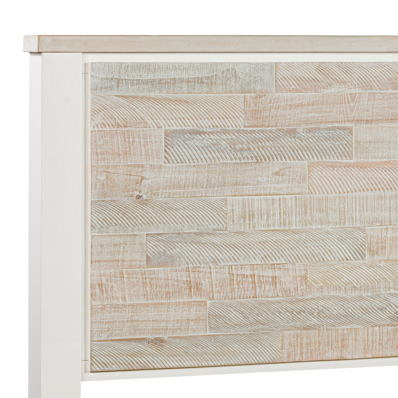 Valencia Coastal Grey and Miami White Colour Storage Multiple Size Solid Pine Timber Bed Frame