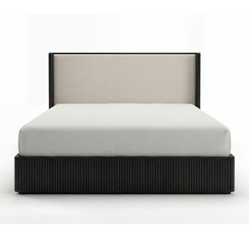 Arlo Multiple Colour MDF Upholstered Headboard Rubberwood Bed Frame