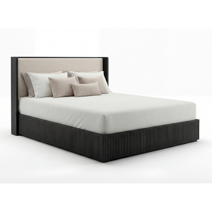 Arlo Multiple Colour MDF Upholstered Headboard Rubberwood Bed Frame