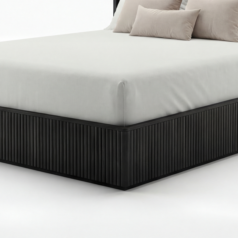 Arlo Multiple Colour MDF Upholstered Headboard Rubberwood Bed Frame