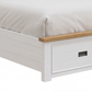 Marley Miami White Pine Wood Bed with Storage Drawers