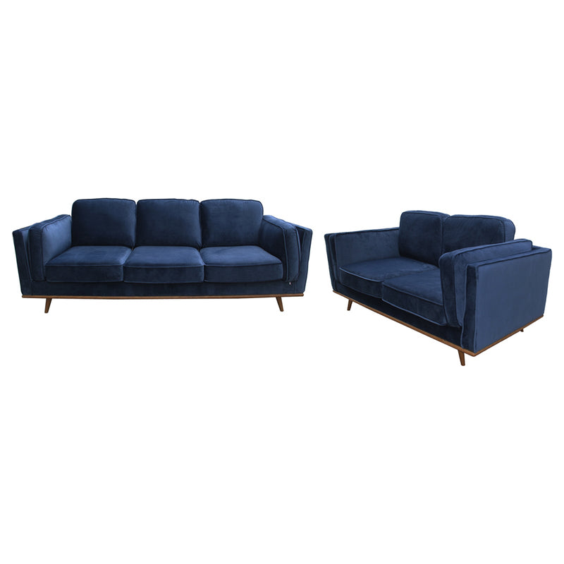 York 3+2 Seater Sofa Fabric/Leatherette Lounge Set with Wooden Frame