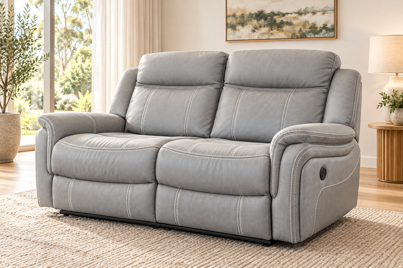 Carlton 3R+2R Seater Fabric Power Recliner with USB & Cup Holders