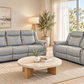 Carlton 3R+2R Seater Fabric Power Recliner with USB & Cup Holders