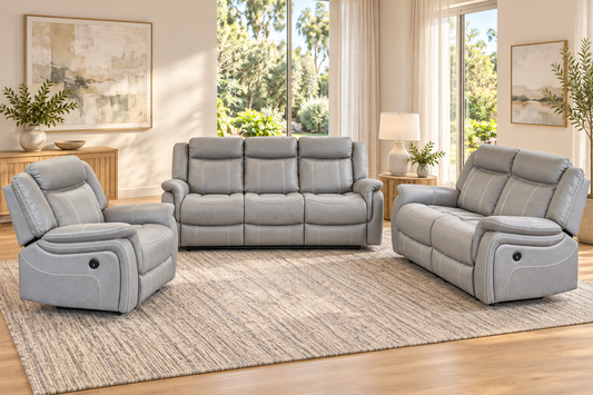 Carlton 3R+2R+1R Seater Fabric Power Recliner with USB & Cup Holders