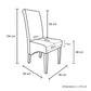 Swiss 2x wooden Frame Leatherette Dining Chairs in Multiple Colour