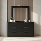 Arlo Dresser Mirror Multiple Colour MDF Six Drawers Slick Handles