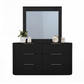 Arlo Dresser Mirror Multiple Colour MDF Six Drawers Slick Handles