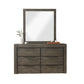 Cromwell Comtemporary Grey 6-Drawer Dresser with Slim Metal Handles