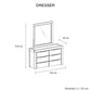 Cromwell Comtemporary Grey 6-Drawer Dresser with Slim Metal Handles